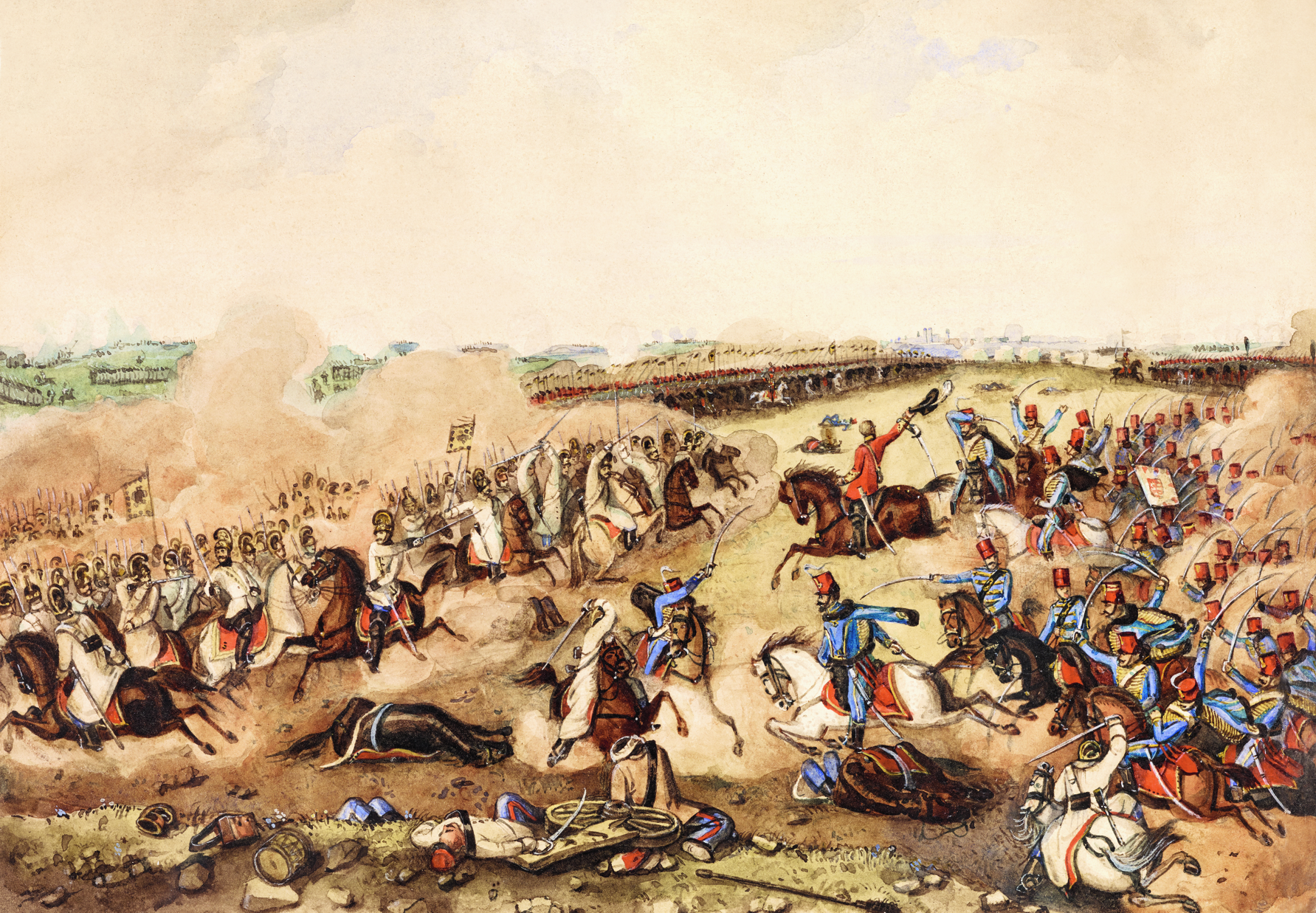 Than Mór: Görgei rohamra vezeti a 2. (Hannover) huszárezredet Herkálypusztánál 1849. július 2-án