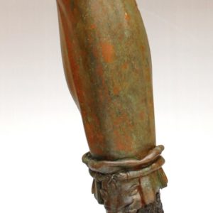 Egyedülálló császárszobor töredék a római korból, Bronz szobor töredék